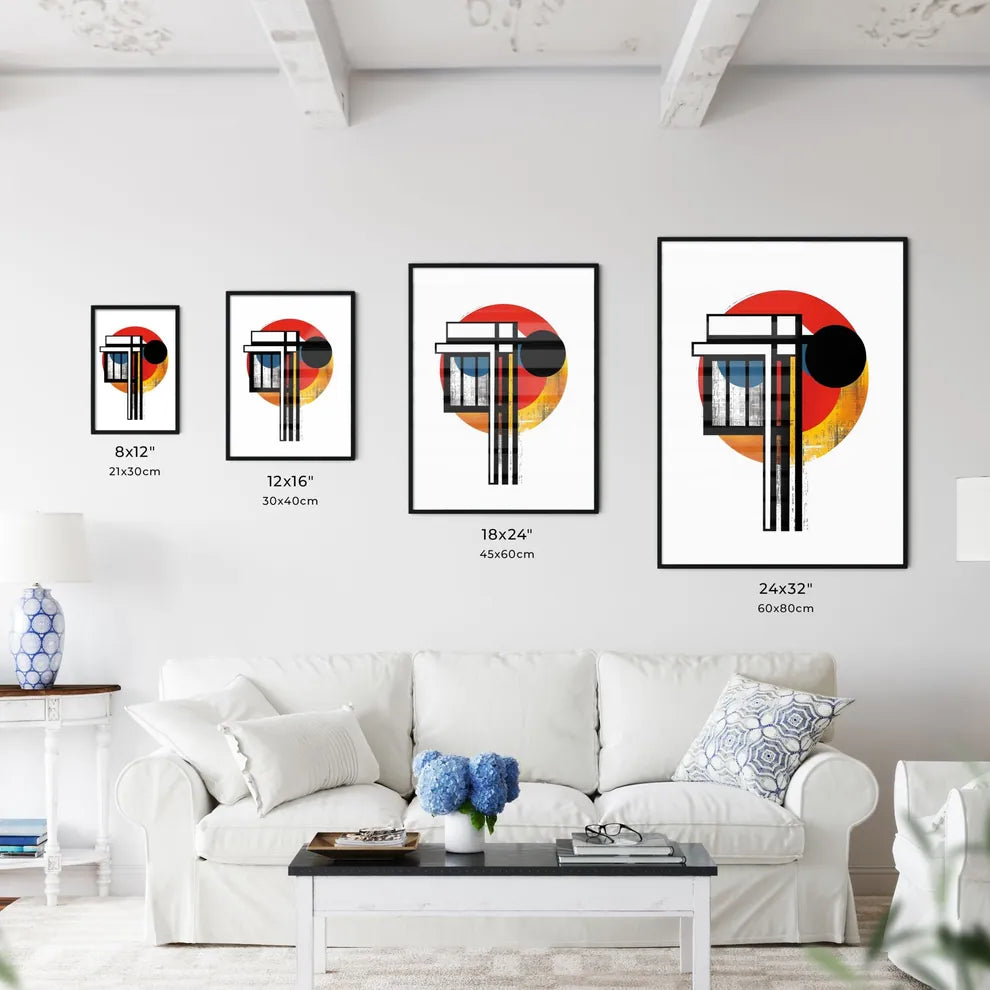 Bauhaus Geometric Art Print - Kitchen Hangings