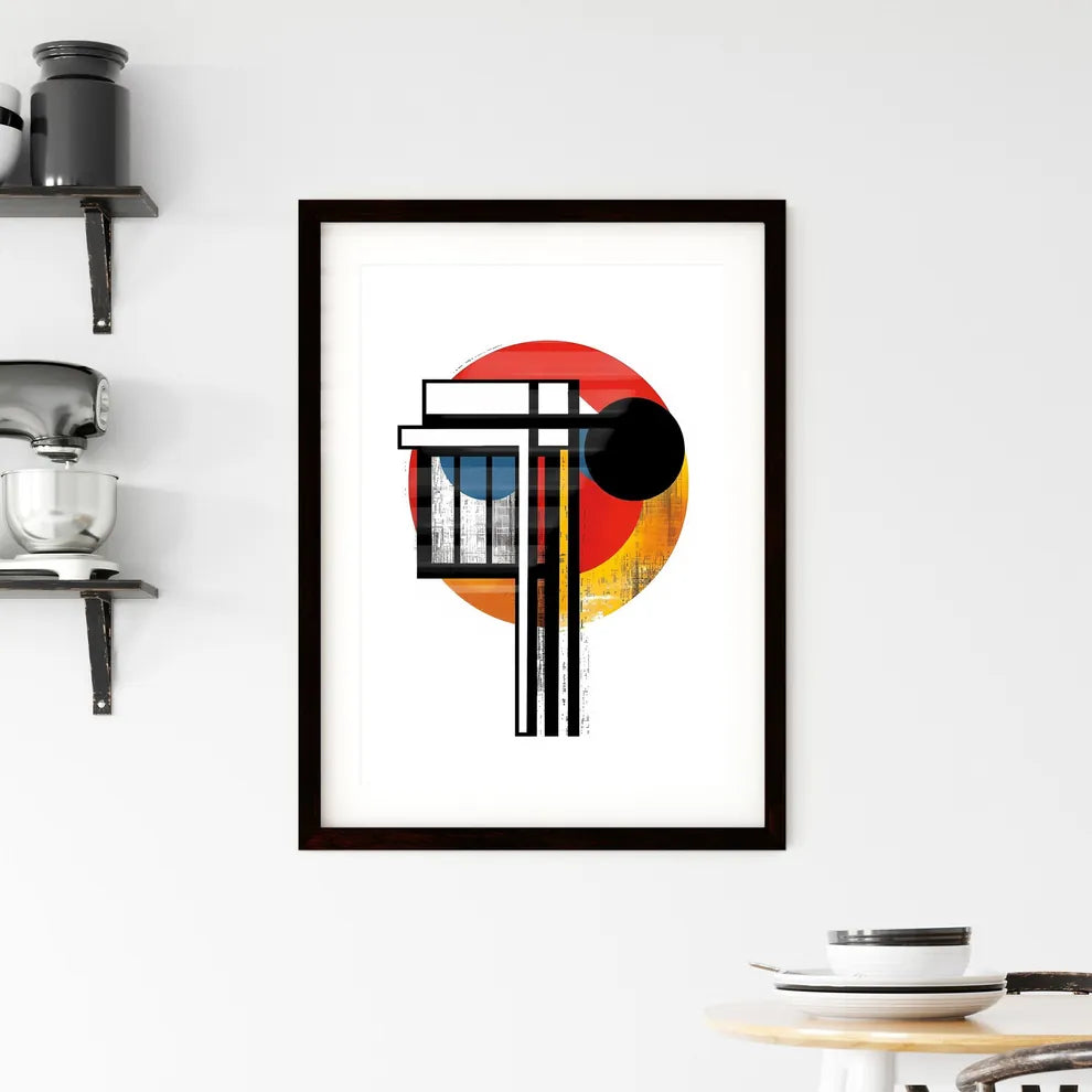 Bauhaus Geometric Art Print Framed Print