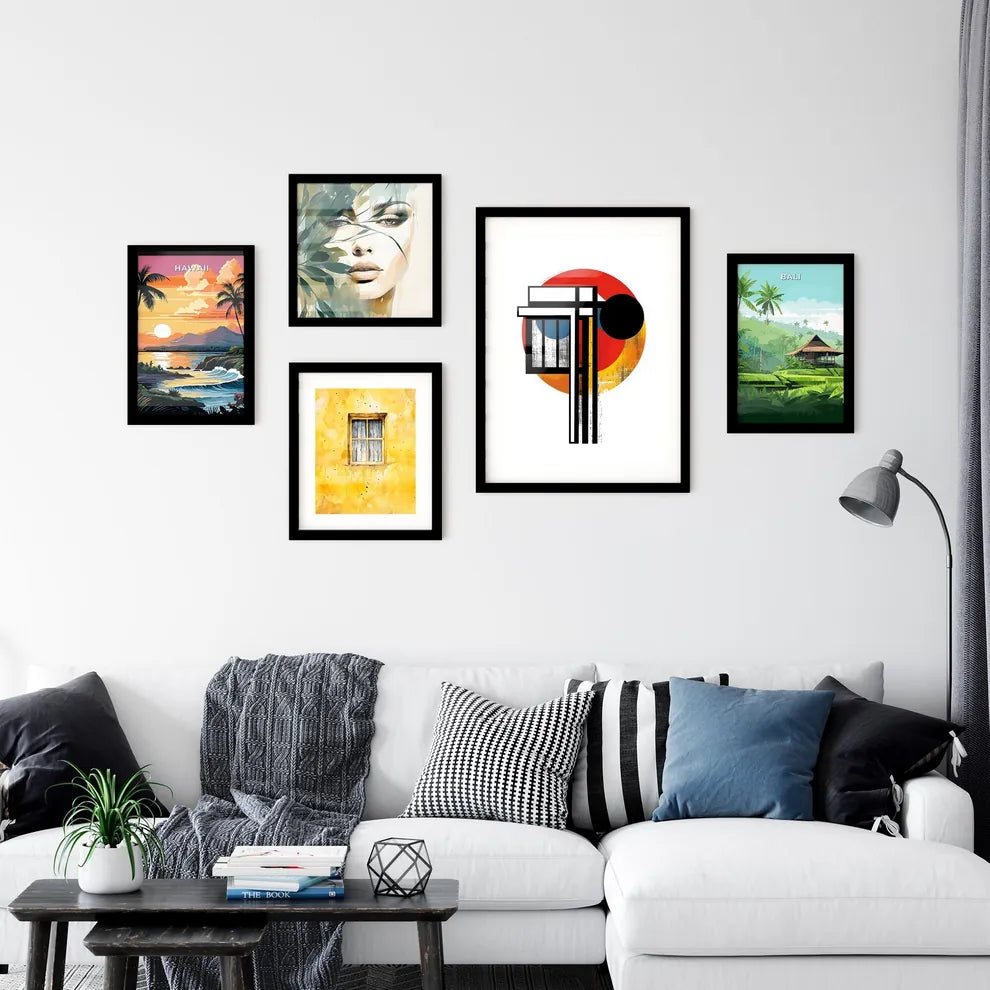 Bauhaus Geometric Art Print Wall Art