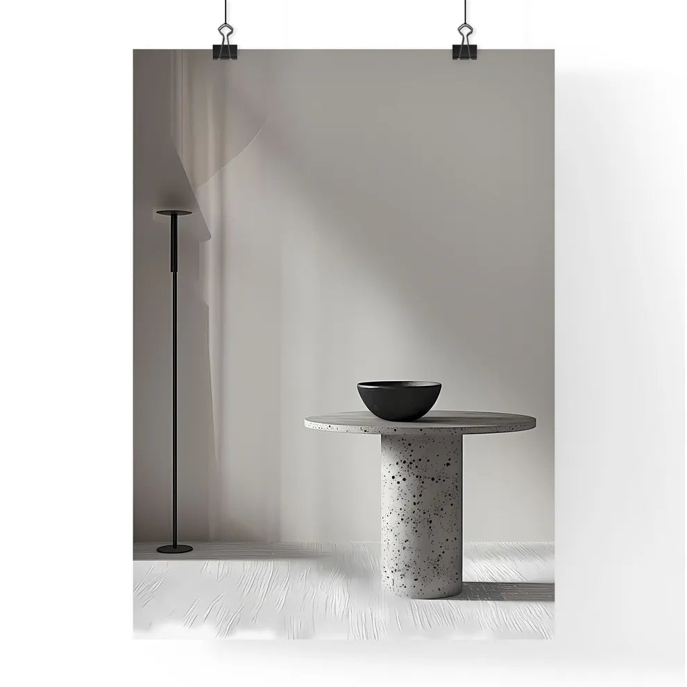 Modern minimalist interior design with black Poster