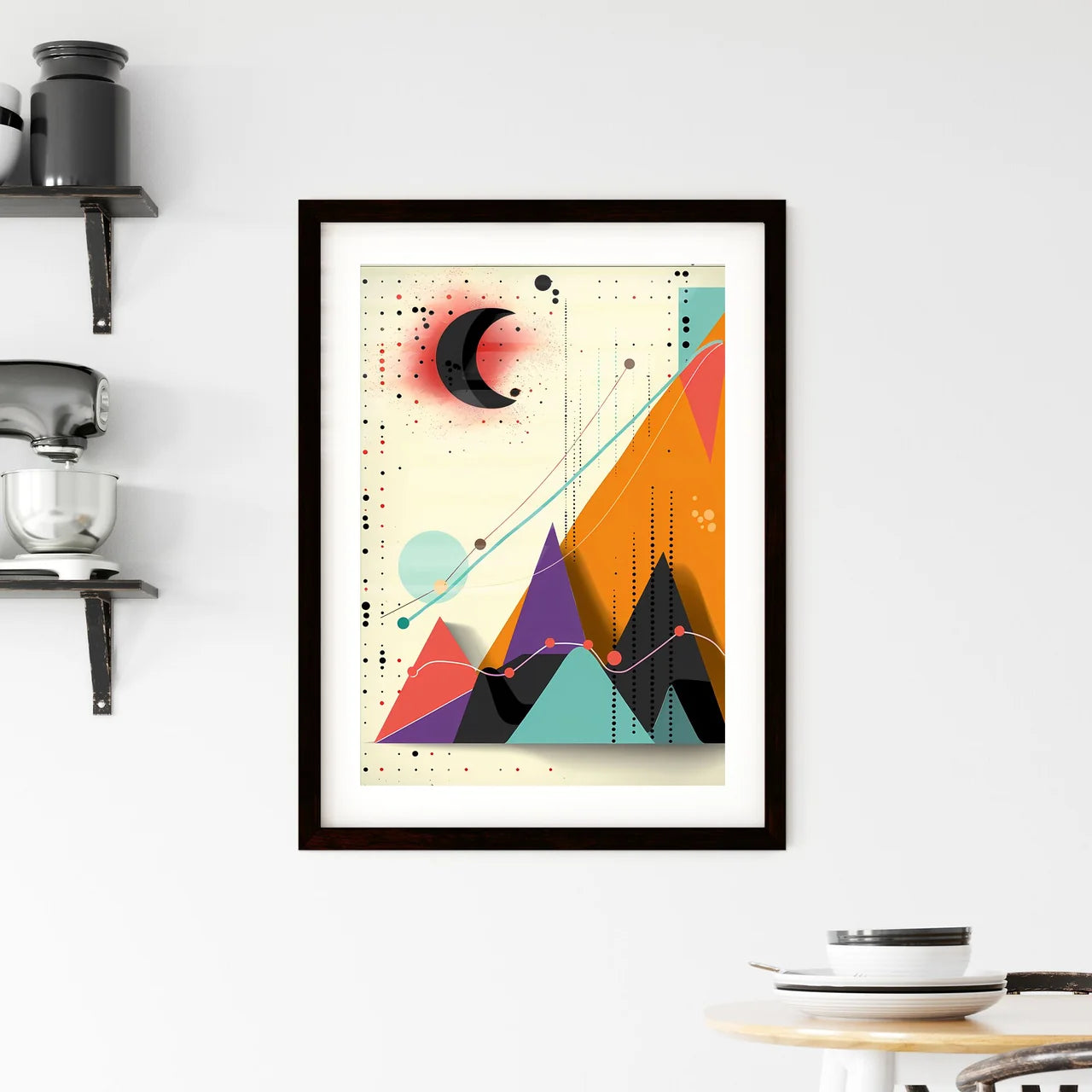 Vibrant Corporate Memphis Art Framed Print