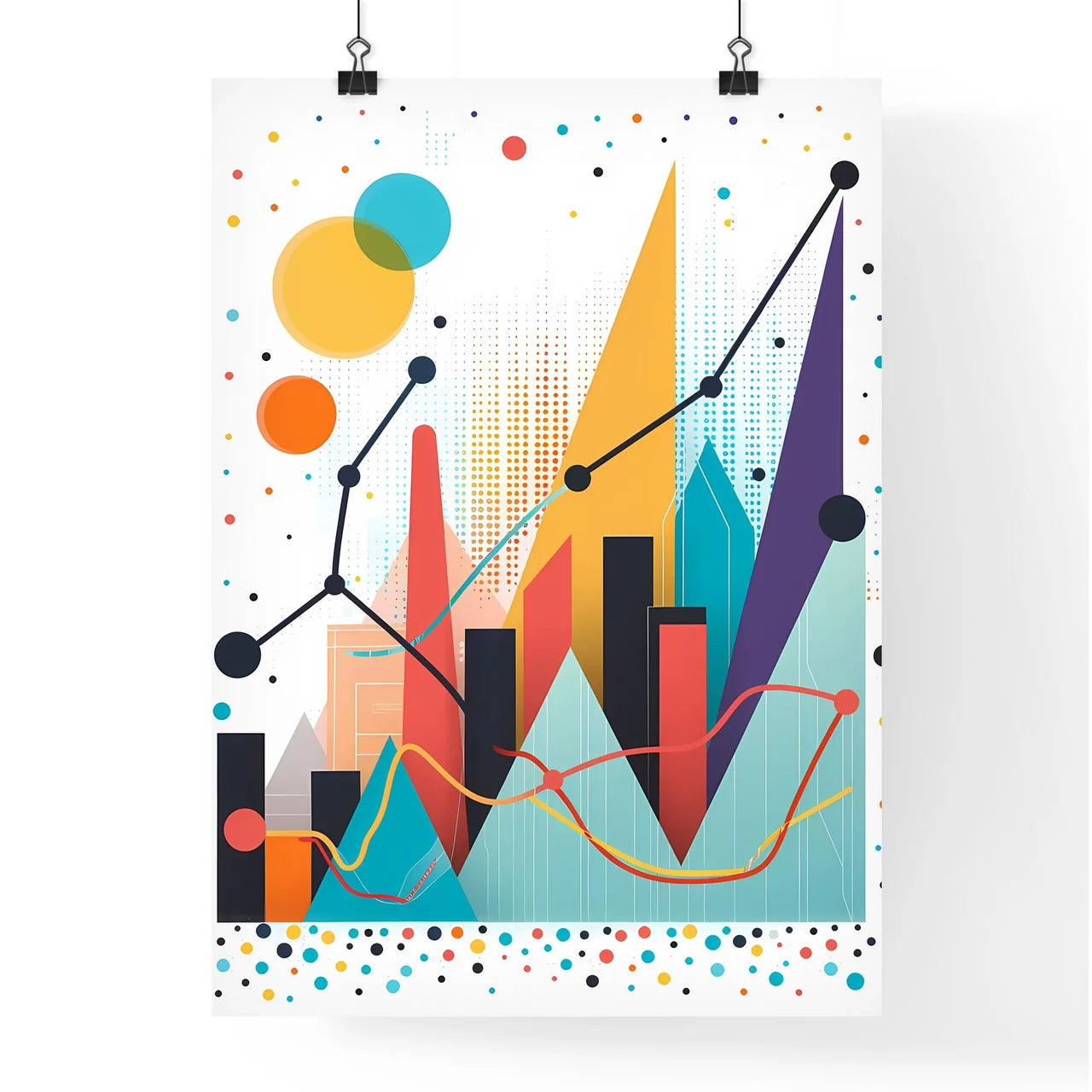 Trendline Corporate Memphis Style Painting A Poster