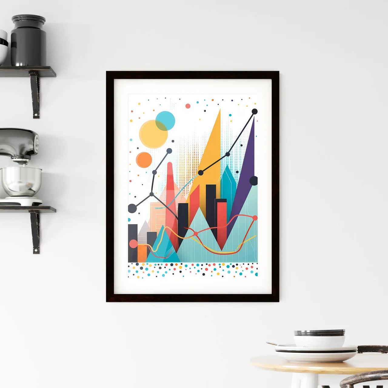 Trendline Corporate Memphis Style Painting A Framed Print