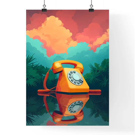 Vibrant Art Painting Phone Call Telephone Ic Poster