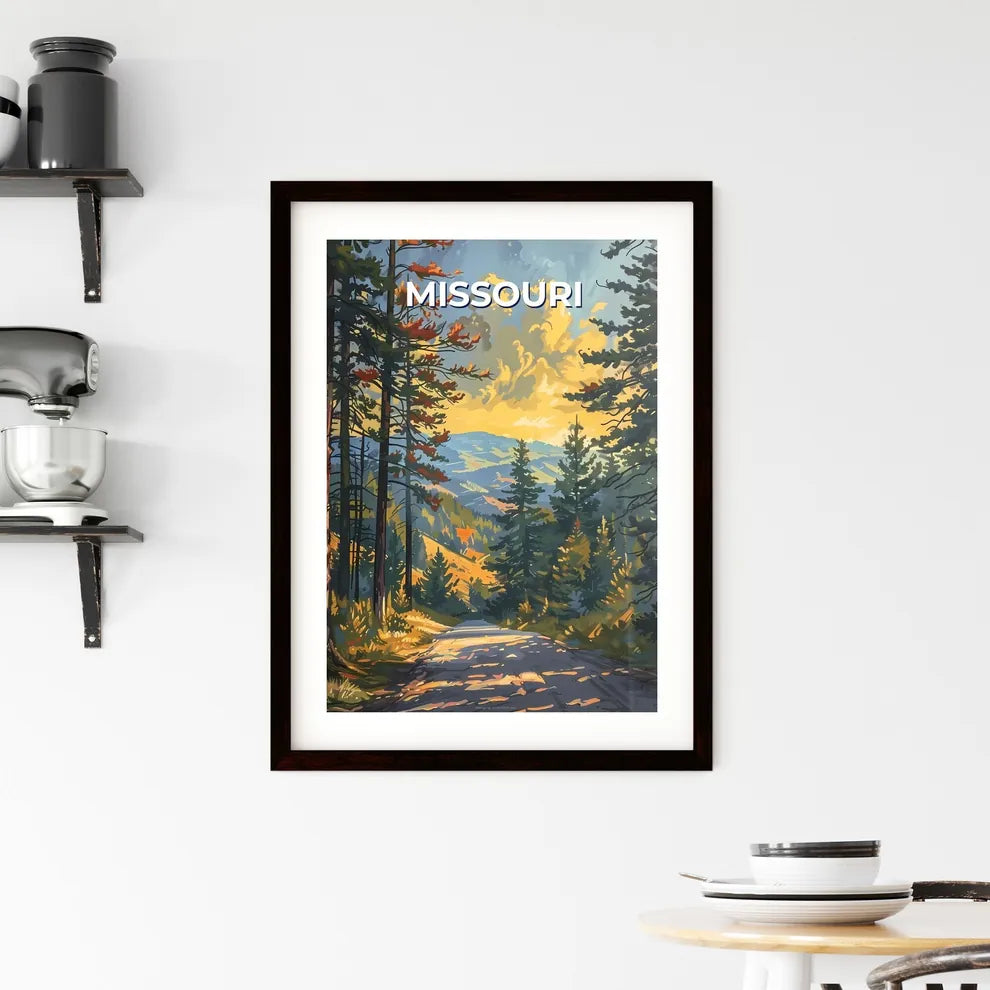 Artistic Missouri Roadside Scenic Forest Pat Framed Print
