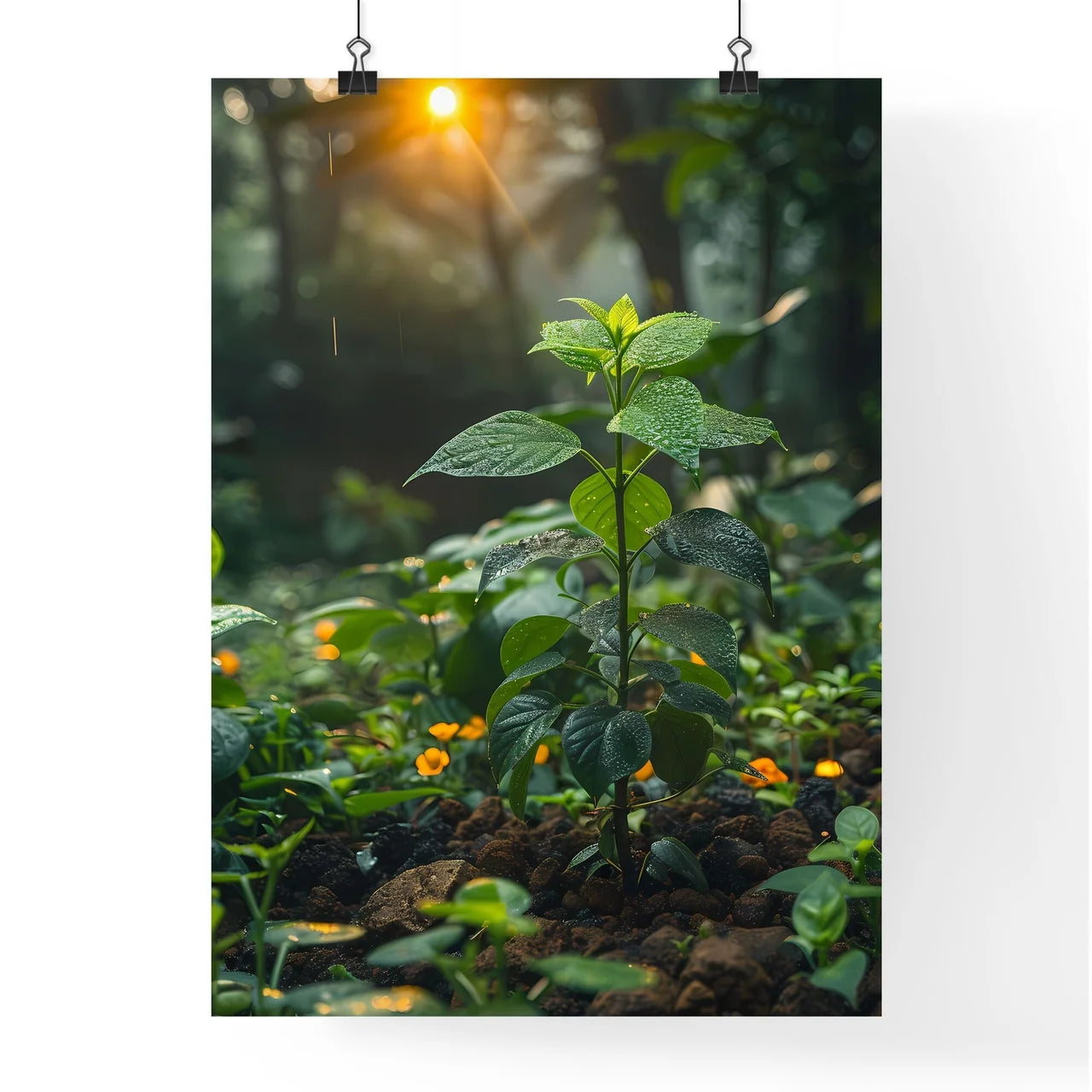 Modern forest art Poster