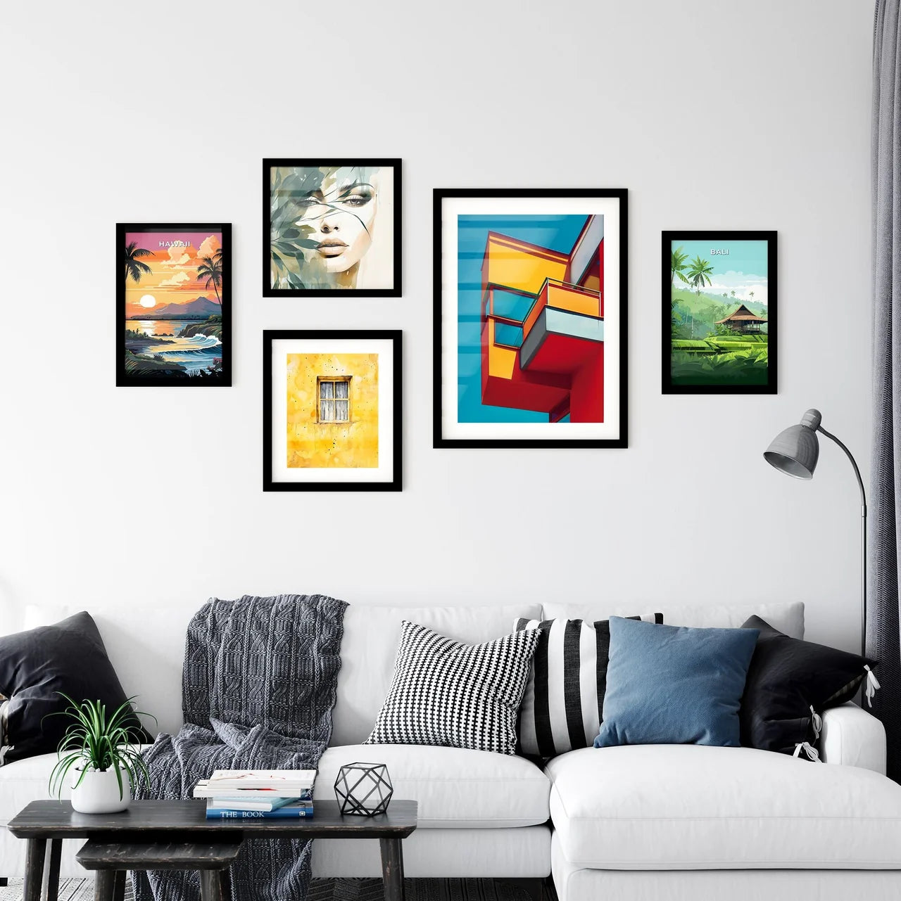Colorful Bauhaus Poster: Vibrant Painting Emphasizing Art Interior Design