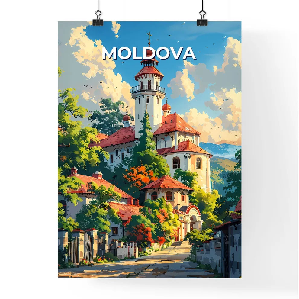 Moldova Europe Building Tower Architecture Wall Art Painting Vivid Oil Painting Art Poster