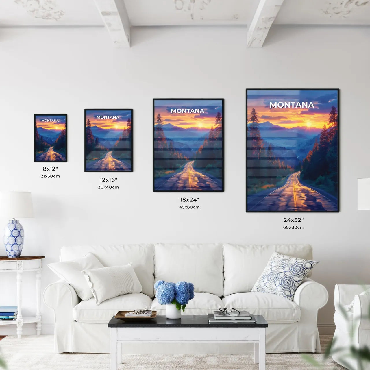 Montana Mountainscape Artwork | Vibrant Pain - Kitchen Hangings