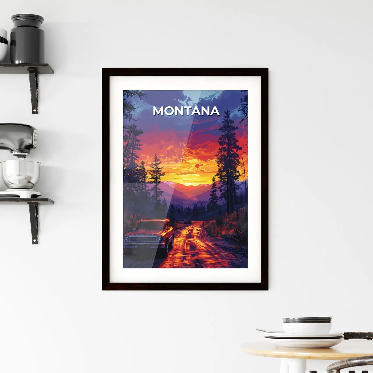 Vibrant Artistic Painting Depicting a Scenic Framed Print