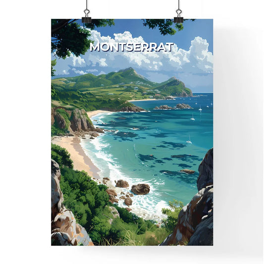 Vibrant Beach Art Depicting Montserrat Poster