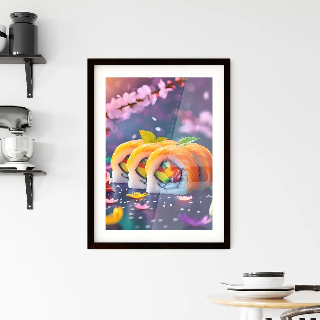 Sushi Rolls Art Framed Print