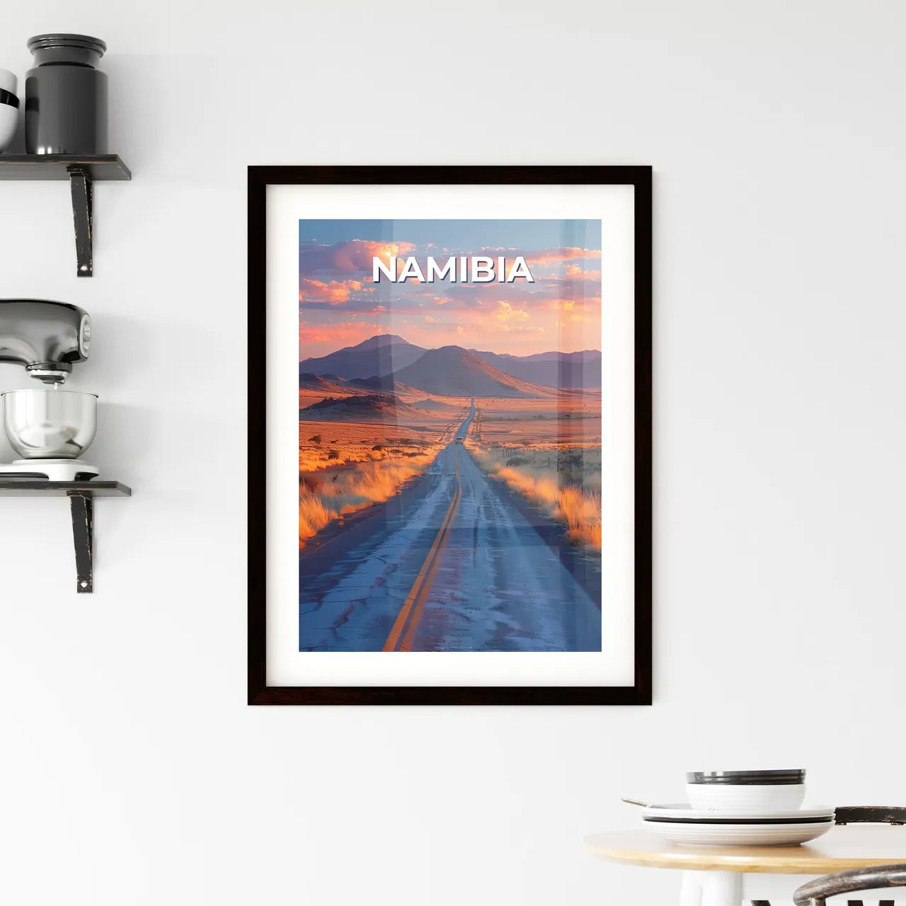 Vibrant Desert Art Painting Framed Print