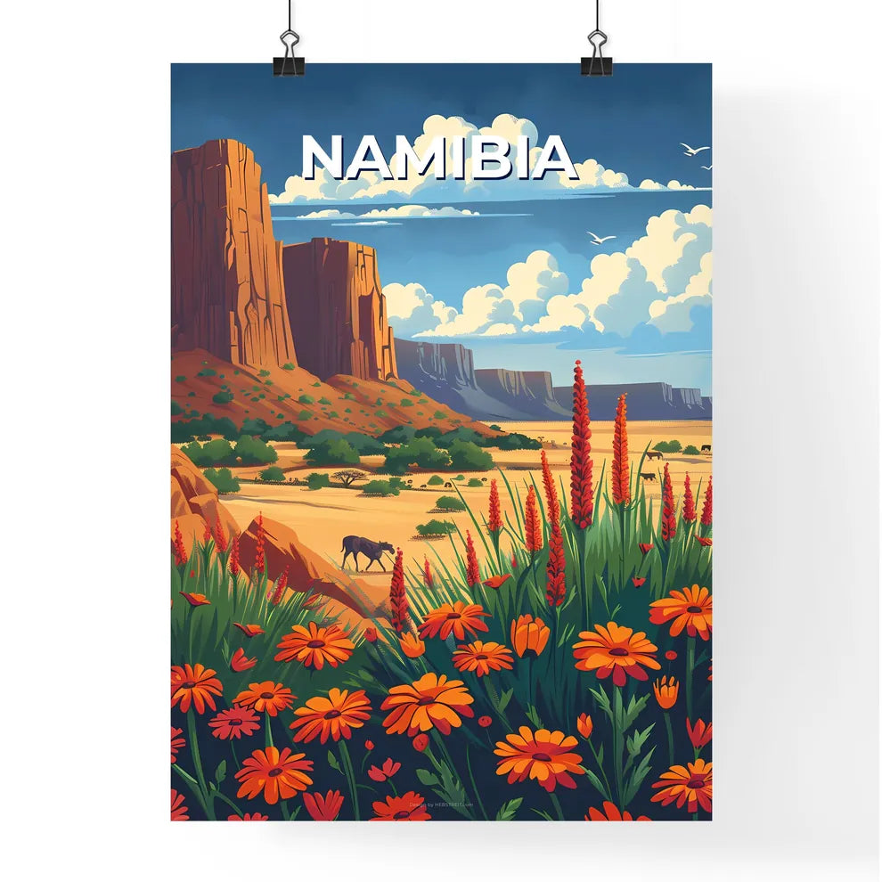 Vibrant Namibian Desert Lands Poster