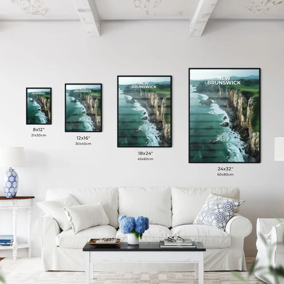 Painting of New Brunswick Cliff with Grass a - Kitchen Hangings