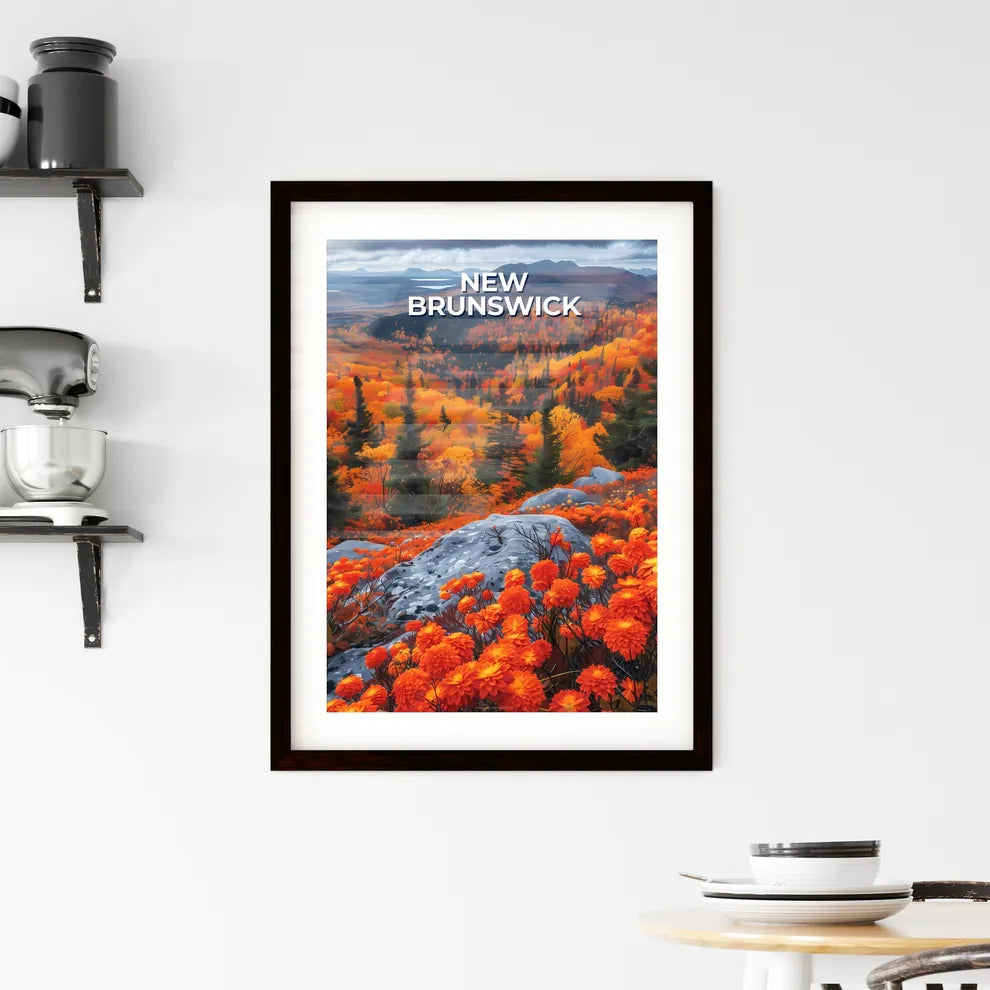 Abstract Landscape Painting of New Brunswick Framed Print
