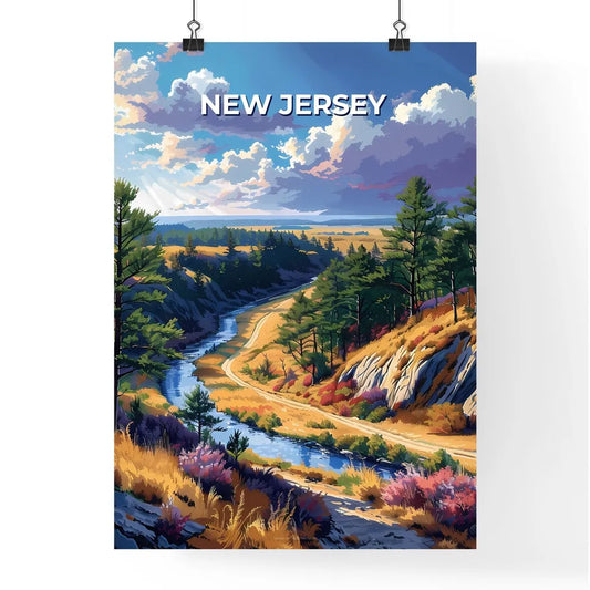 Artistic Valley River Painting | Landscape A Poster