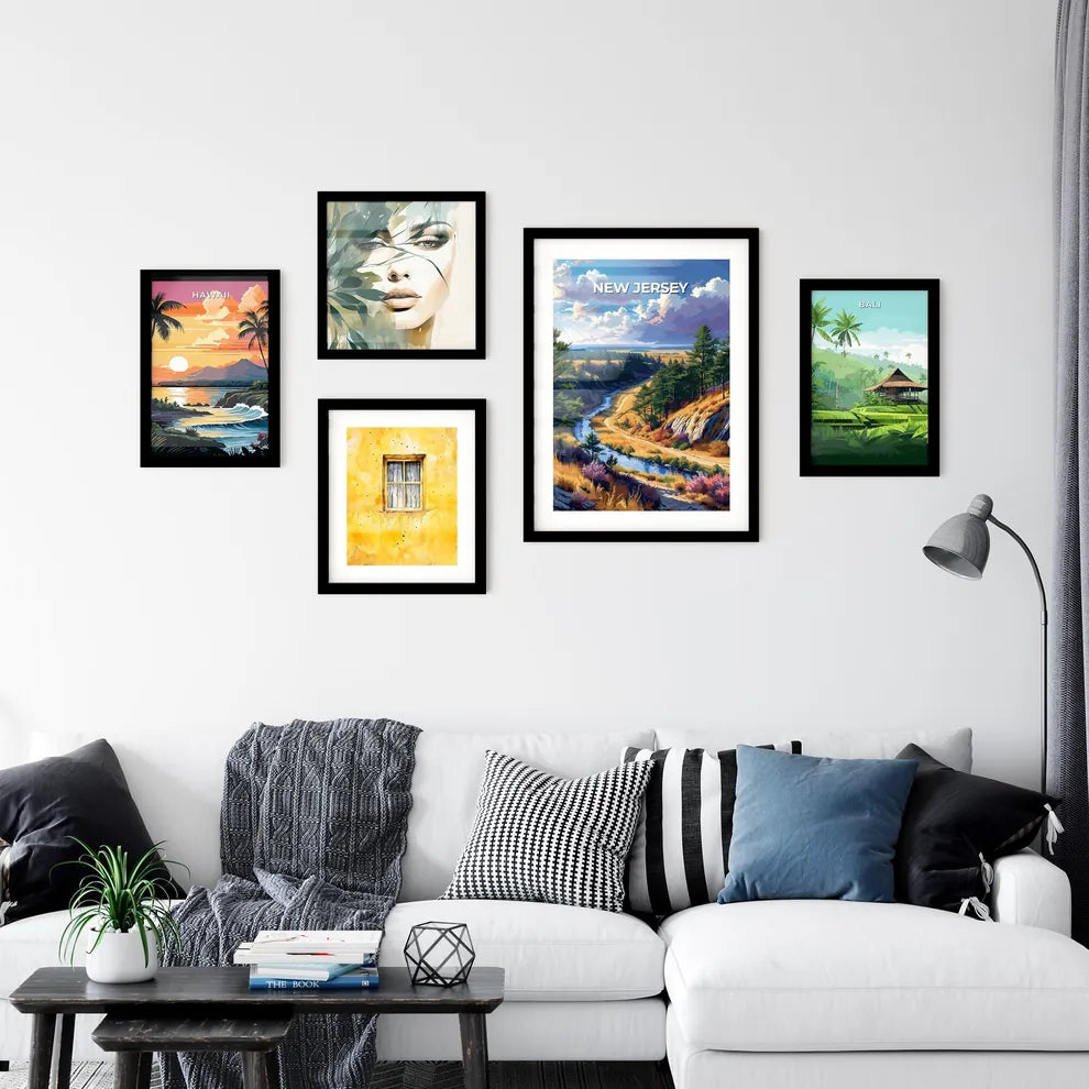 Artistic Valley River Painting | Landscape A Wall Art