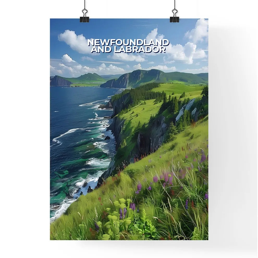 Green Hills and Tranquil Waters Poster