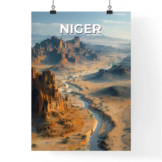 Desert River Art Poster