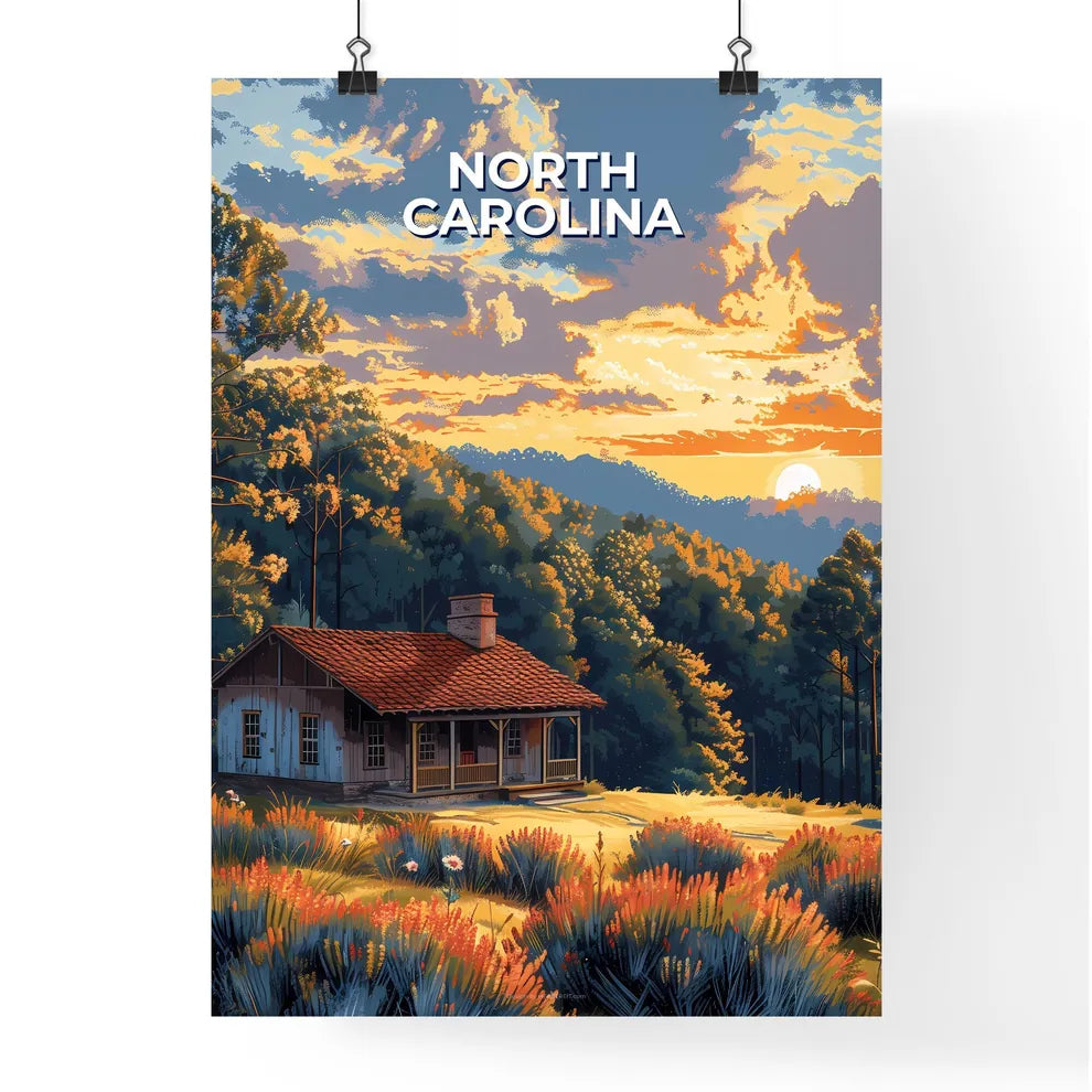USA house painting, North Carolina oil painting, Art Stock, North Carolina art, North Carolina photography Poster