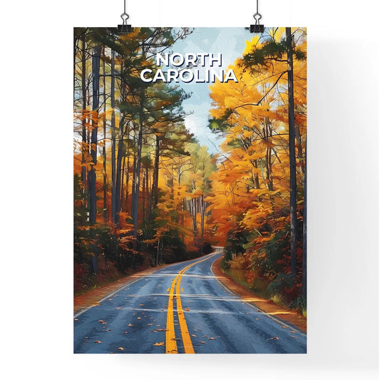 Colorful Painting of North Carolina Roadside Poster