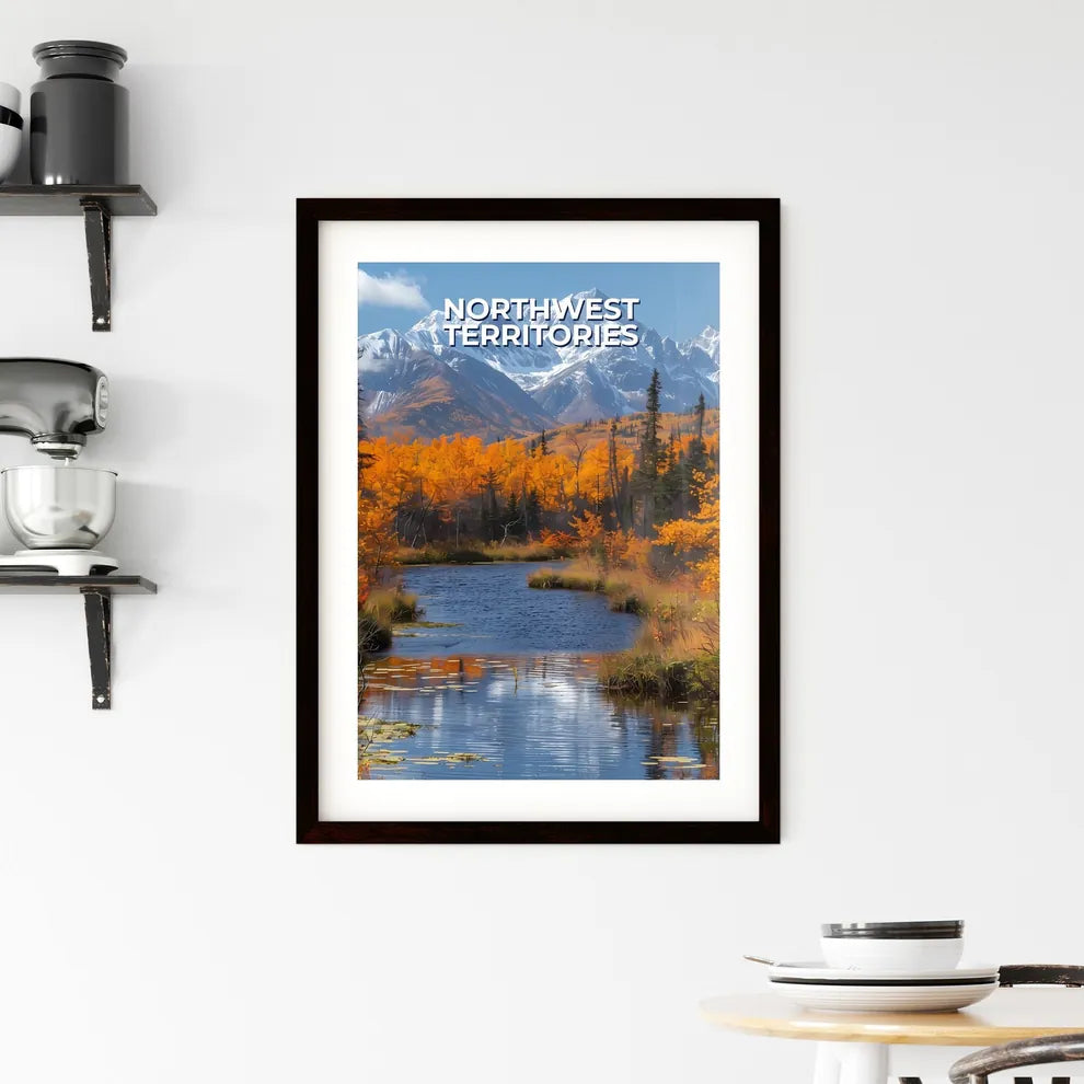 Vibrant Northwest Territories River Scene Pa Framed Print