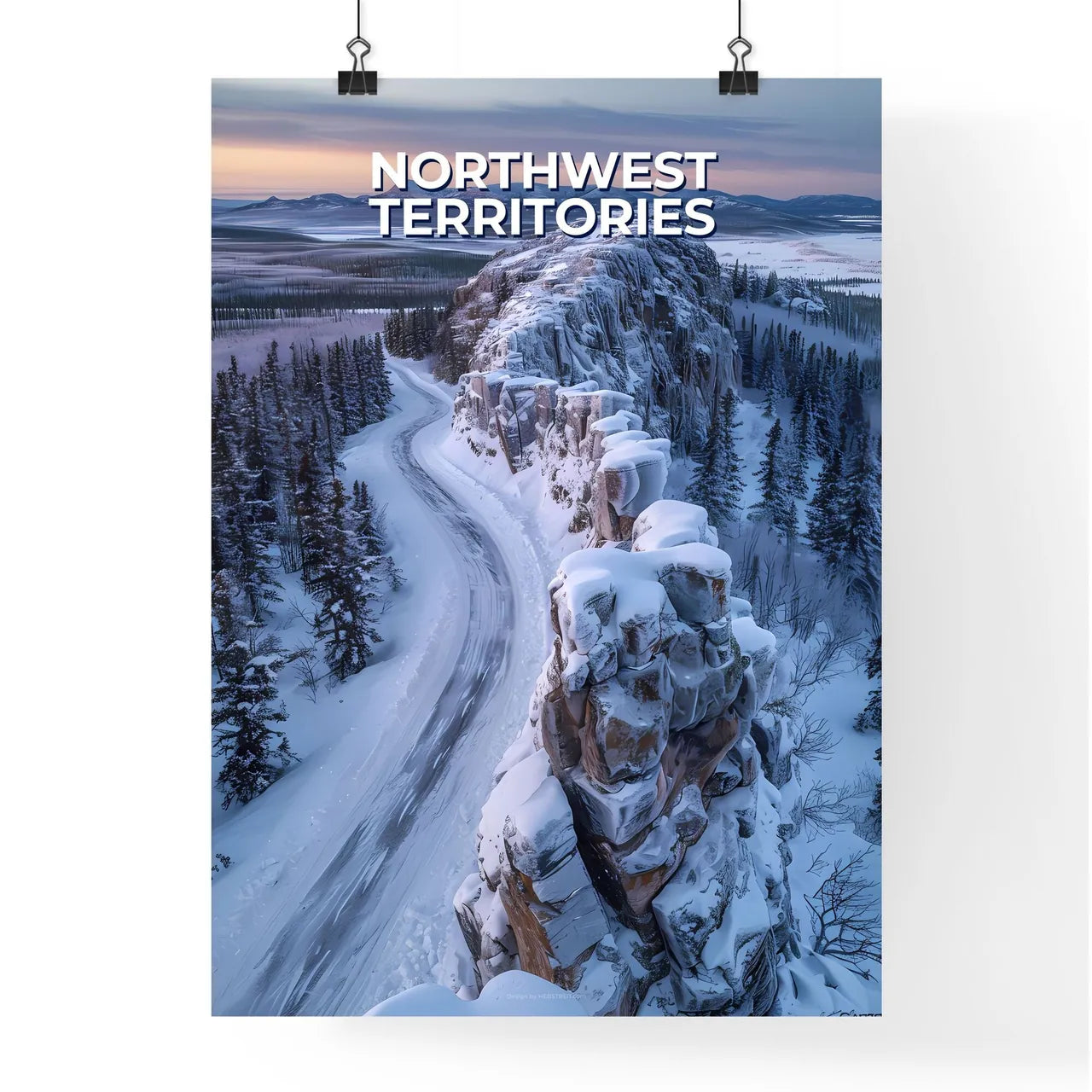 Northwest Territories Road Landscape Poster