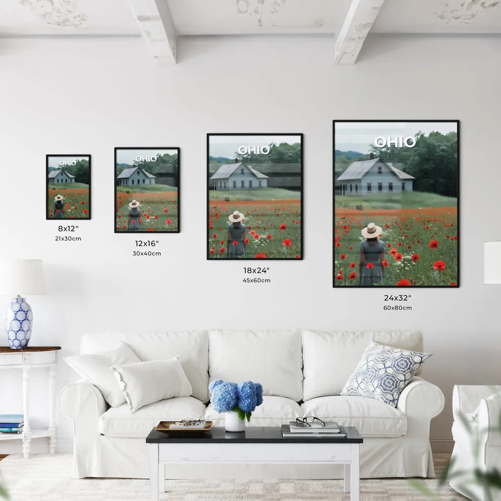 Vibrant Red Flowers Ohio United States Paint - Kitchen Hangings