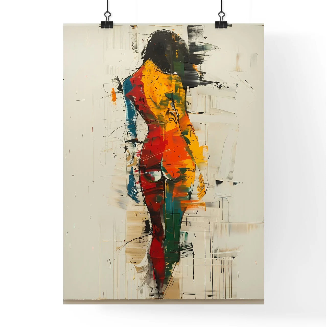 Abstract Woman Oil Painting on Ivor Poster