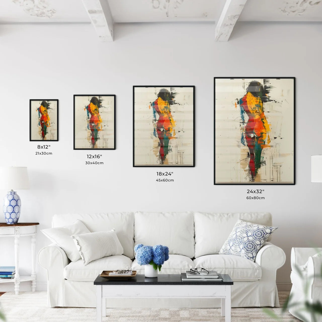 Abstract Woman Oil Painting on Ivor - Kitchen Hangings