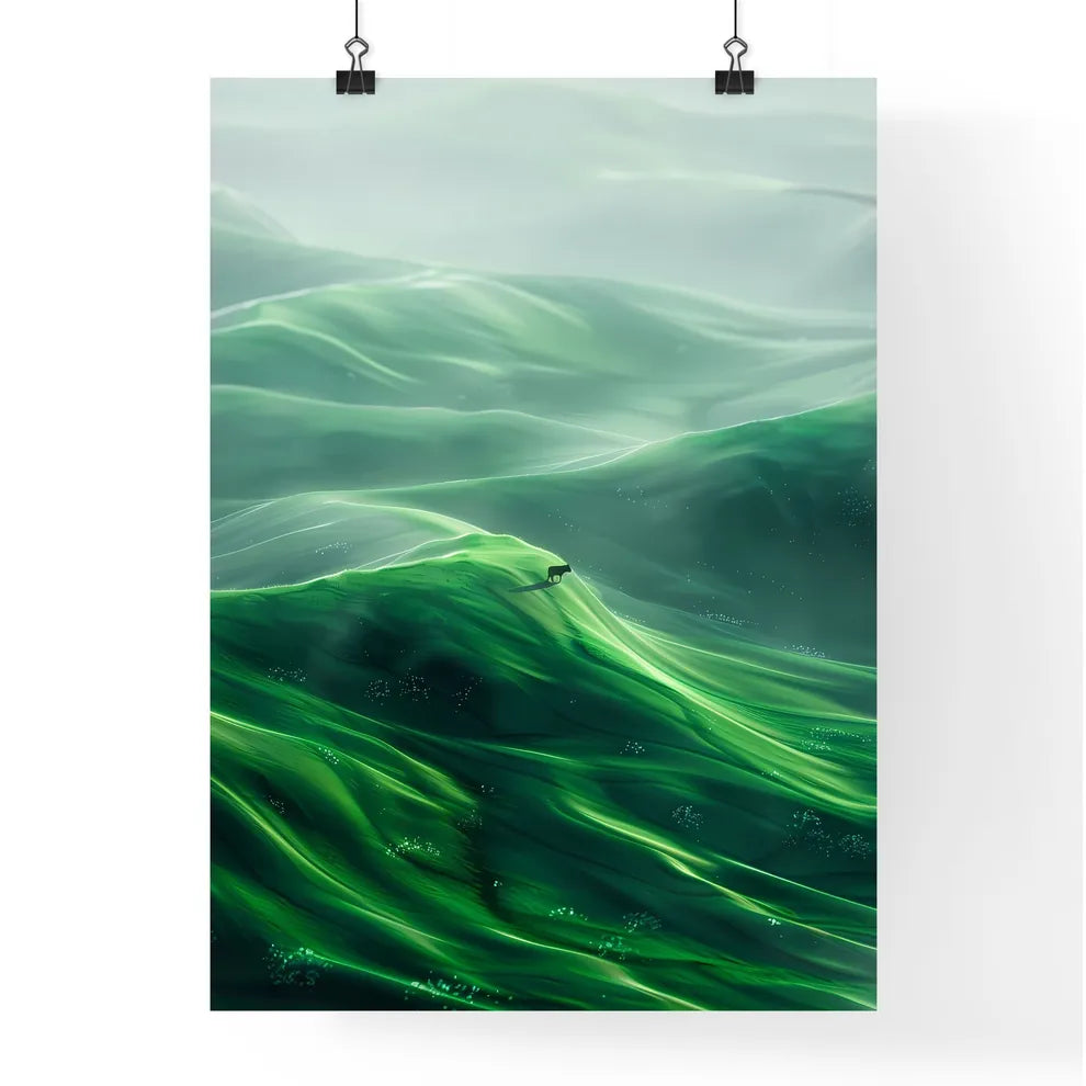 Serene Pasture: Cow Grazes Am Poster