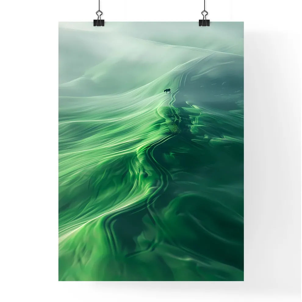 Vibrant Painted Grassland Pan Poster