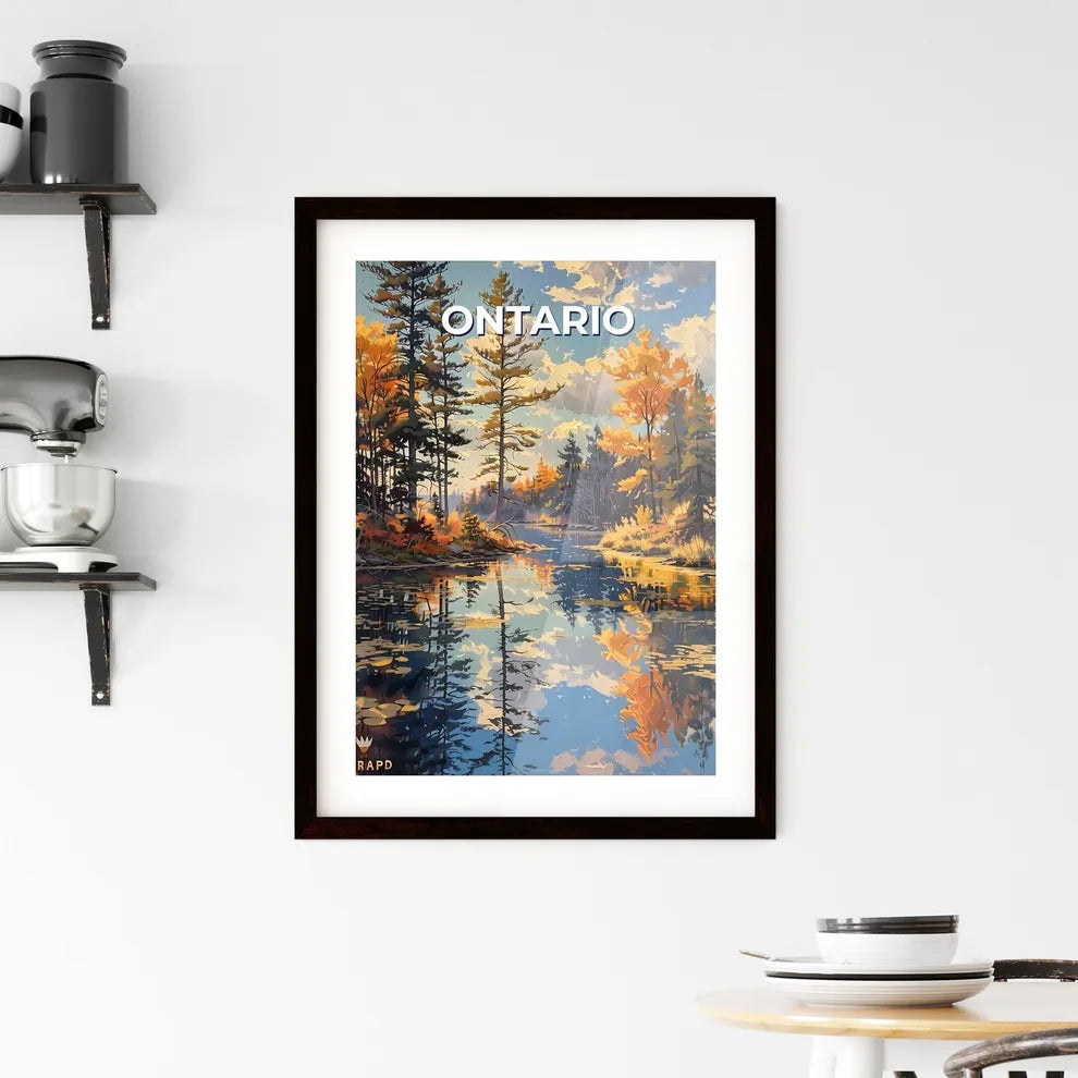 Ontario River Art - Vibrant Colorful Landsca Framed Print