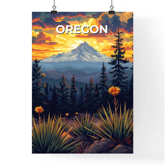 Vibrant Mountain Art Poster