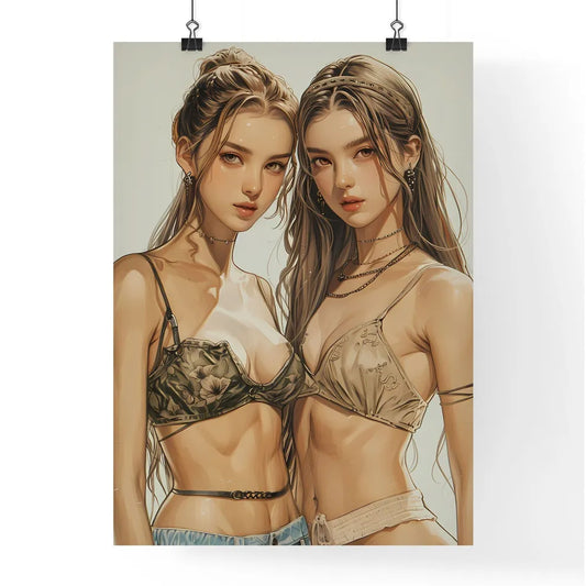 Dynamic Art Sketch of Female Models in Orien Poster