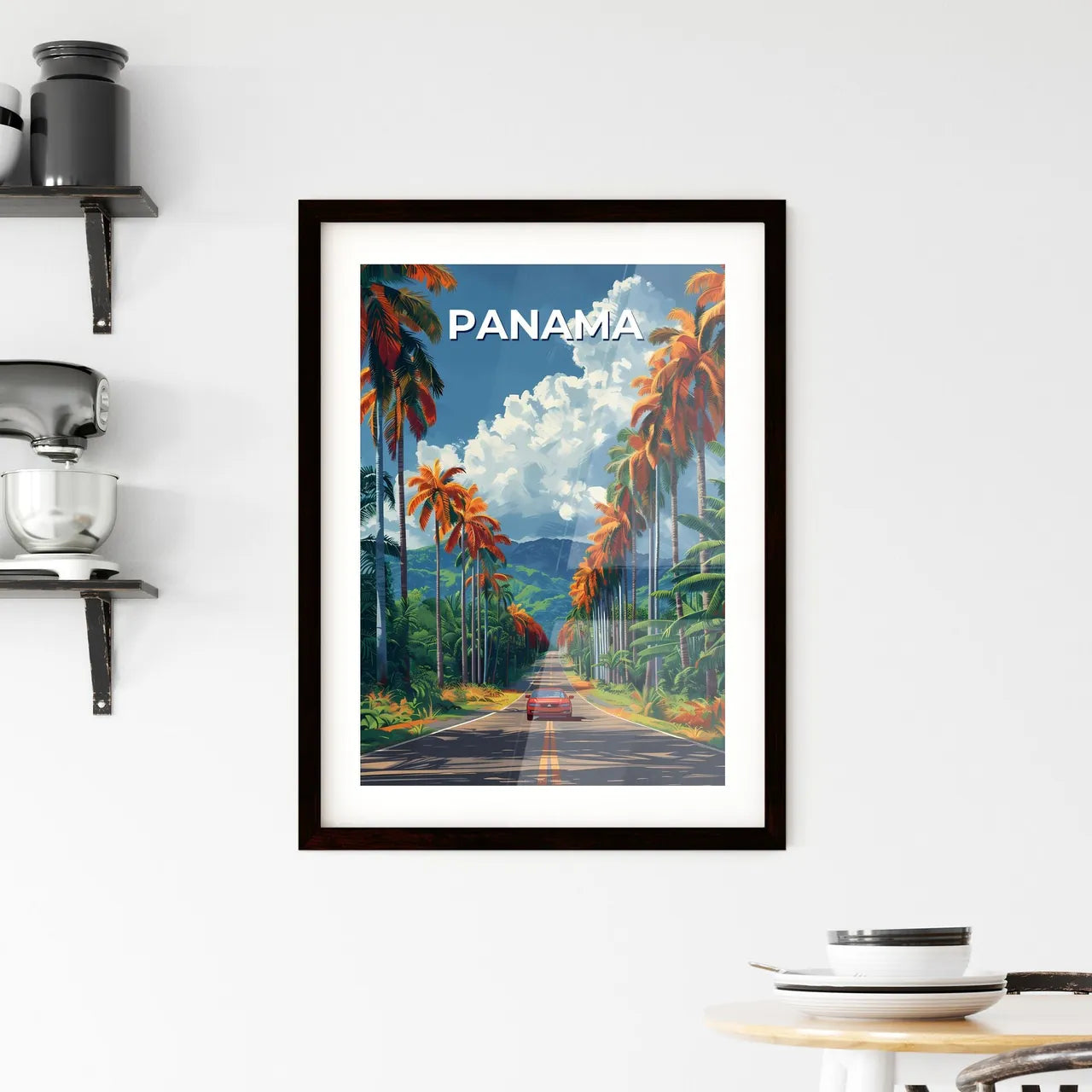 Vibrant Panama Roadside Art Framed Print