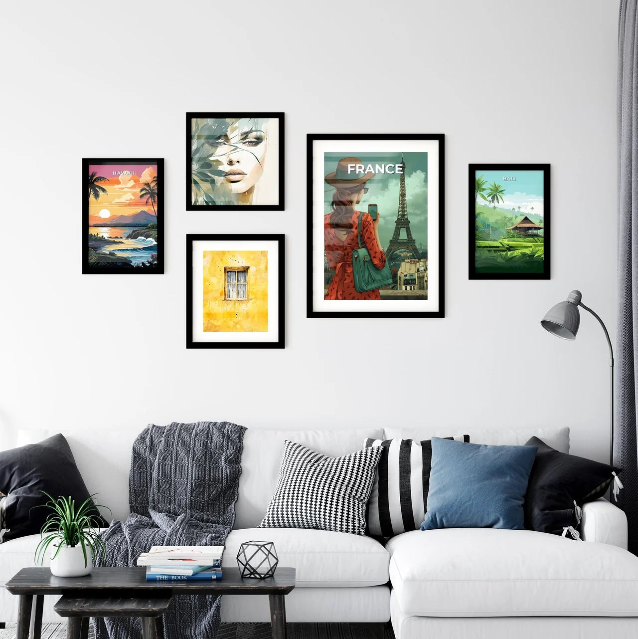 Vibrant Paris Cityscape Painting: Woman Captures Eiffel Tower in Artistic Moment Interior Design