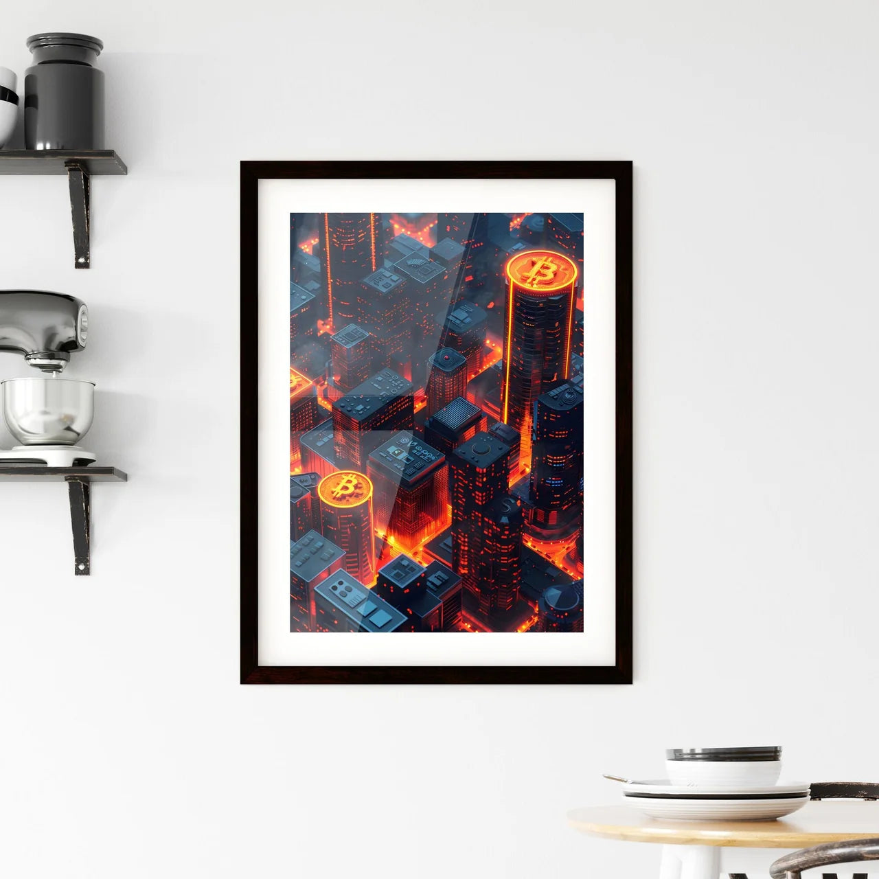 Intriguing Digital Artwork Depicting the Stability and Recurrence of Passive Income Streams Custom Print