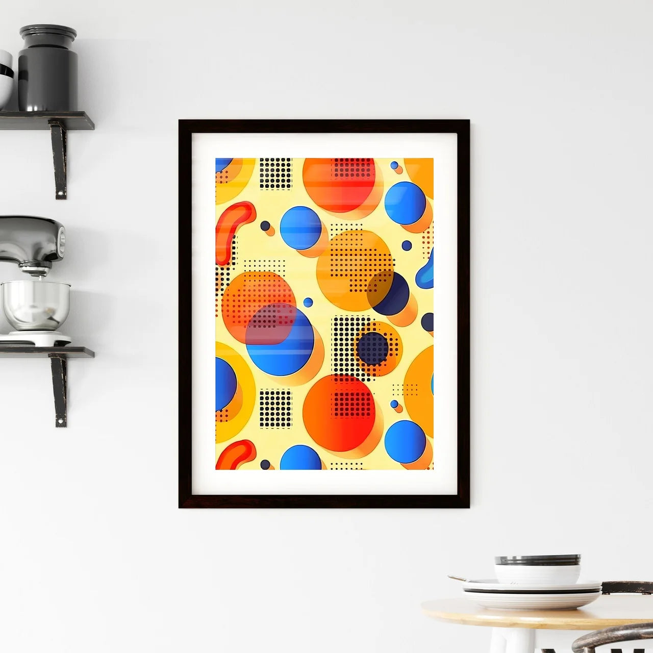 Colorful Retro Art Background Framed Print
