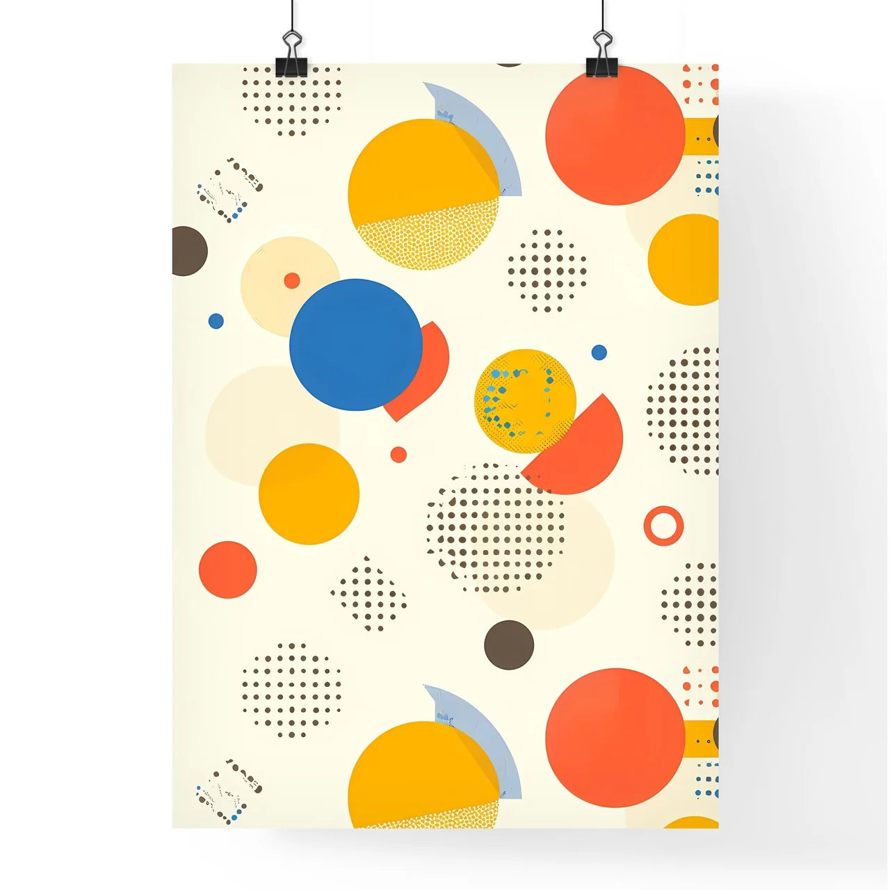 Colorful Circles and Dots Pattern Poster