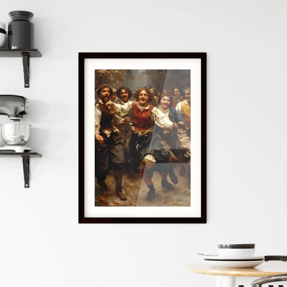 Renaissance-Style Dancers in Sneakers and He Framed Print