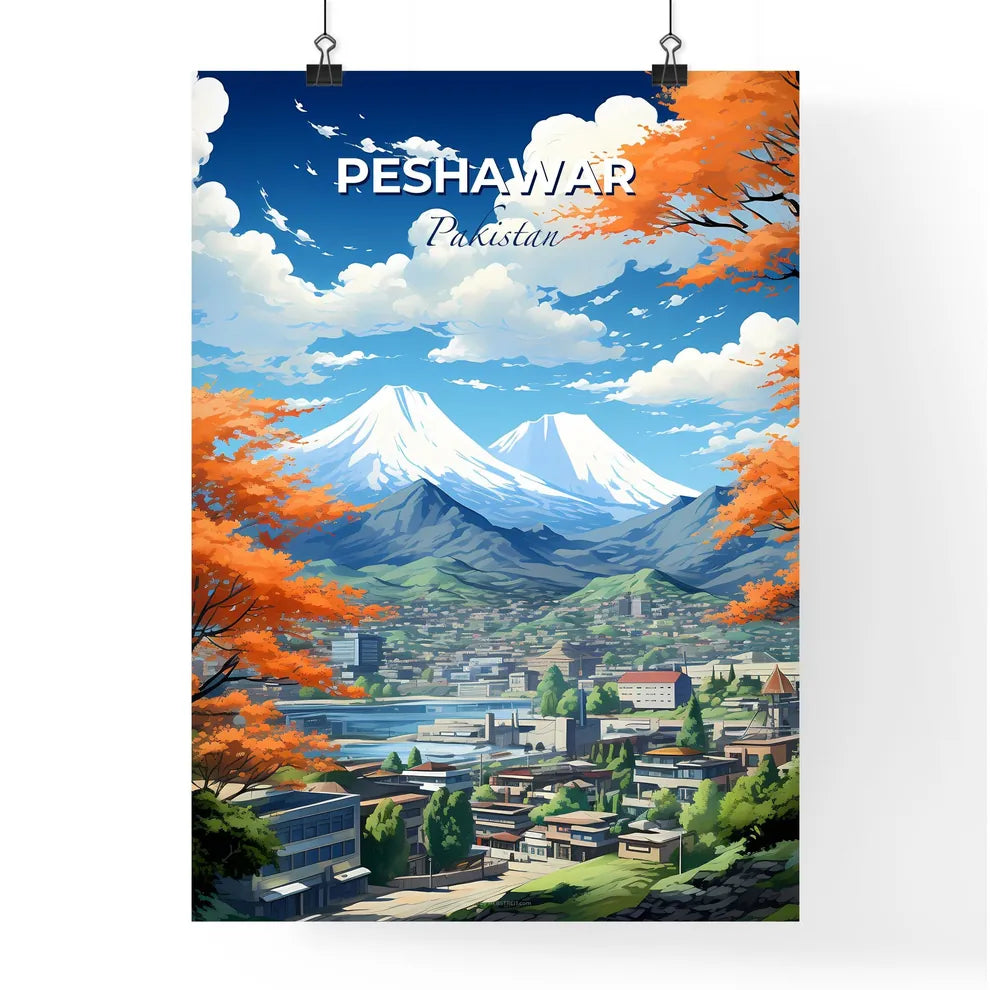 Peshawar Pakistan Cityscape Painting Skyline Panorama Landscape Art Default Title