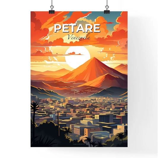 Petare Venezuela Skyline Cityscape Tower Art Painting Viewpoint Mountains Background Default Title