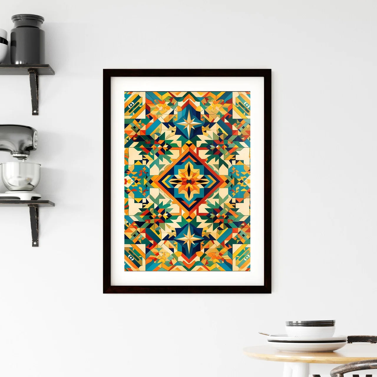 Colorful 3D Painting of Traditional Philippi Framed Print