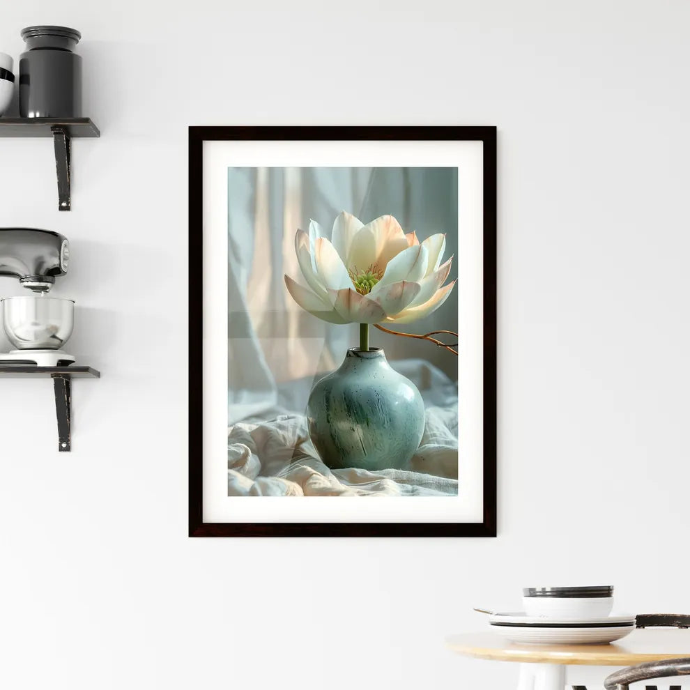 Ornamental Echeveria Vase Submerged Underwat Framed Print