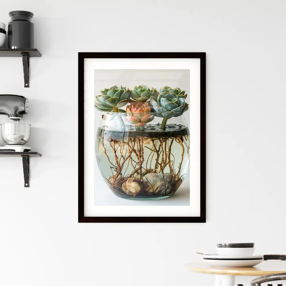 Ornamental Vase Echeveria Underwater Soiled  Framed Print