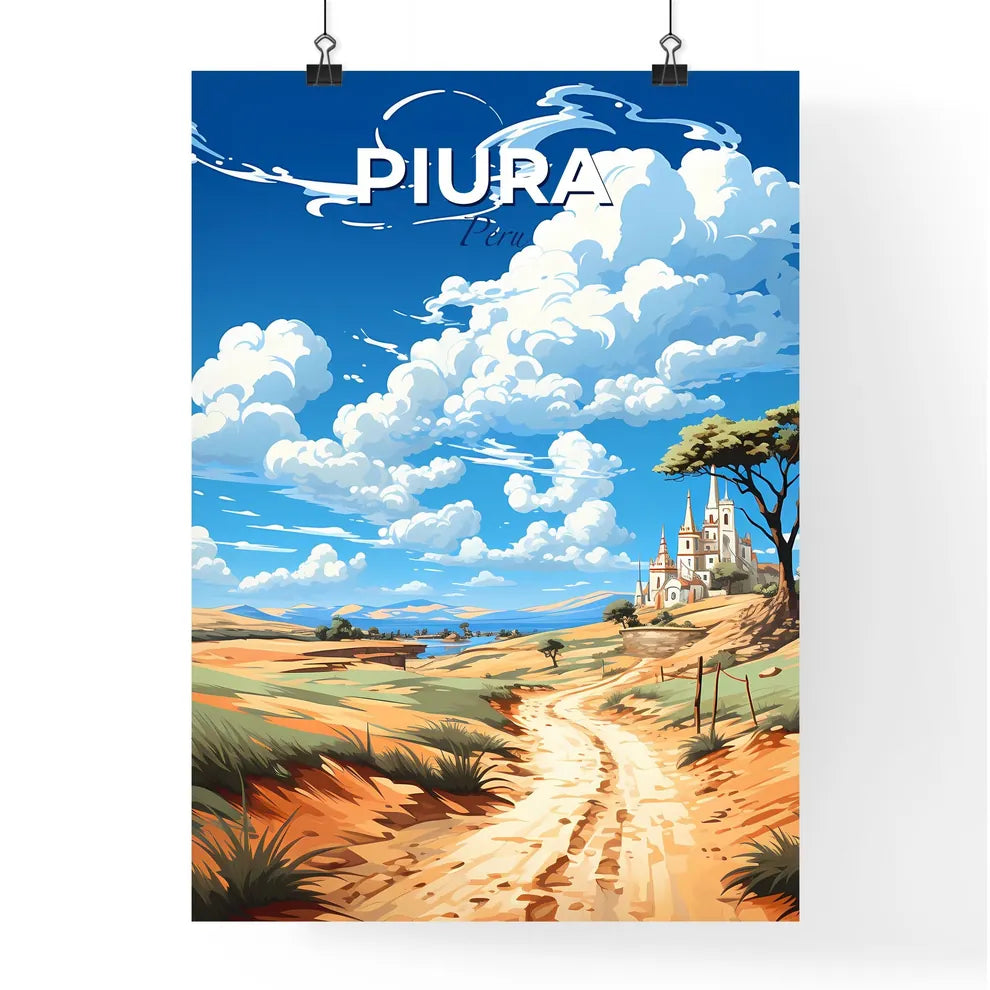 Piura Peru Cityscape Painting Landscape Highway Castle Road Painting Artistry Scenic Default Title