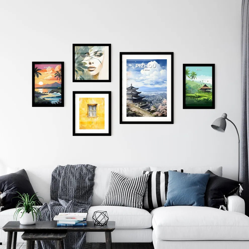 Vibrant Skyline Panorama of Pizhou City with Pagoda and Chinese Architecture Default Title