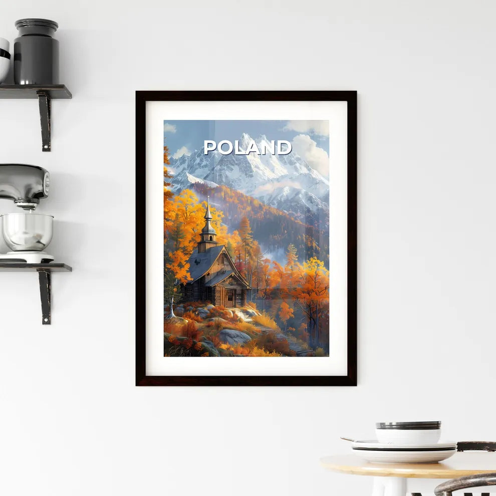 Captivating Artistic Cabin Surrounded by Serene Mountainscape in Poland, Europe Custom Print